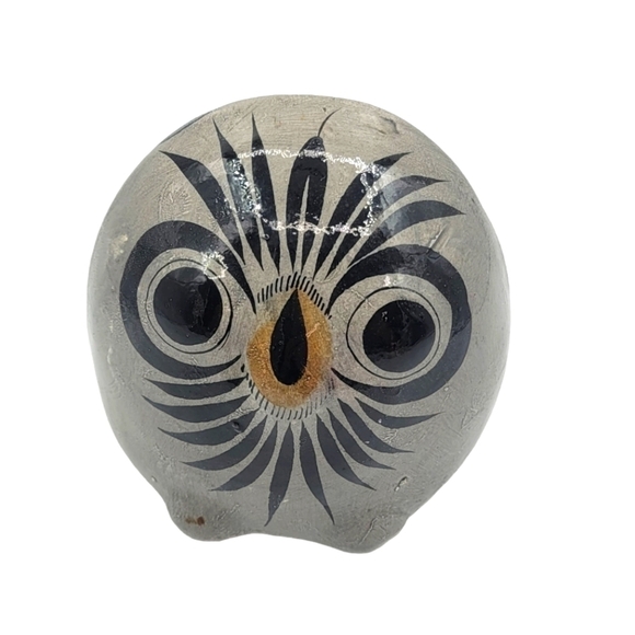 ROUND face Tonala owl pottery - Picture 1 of 6